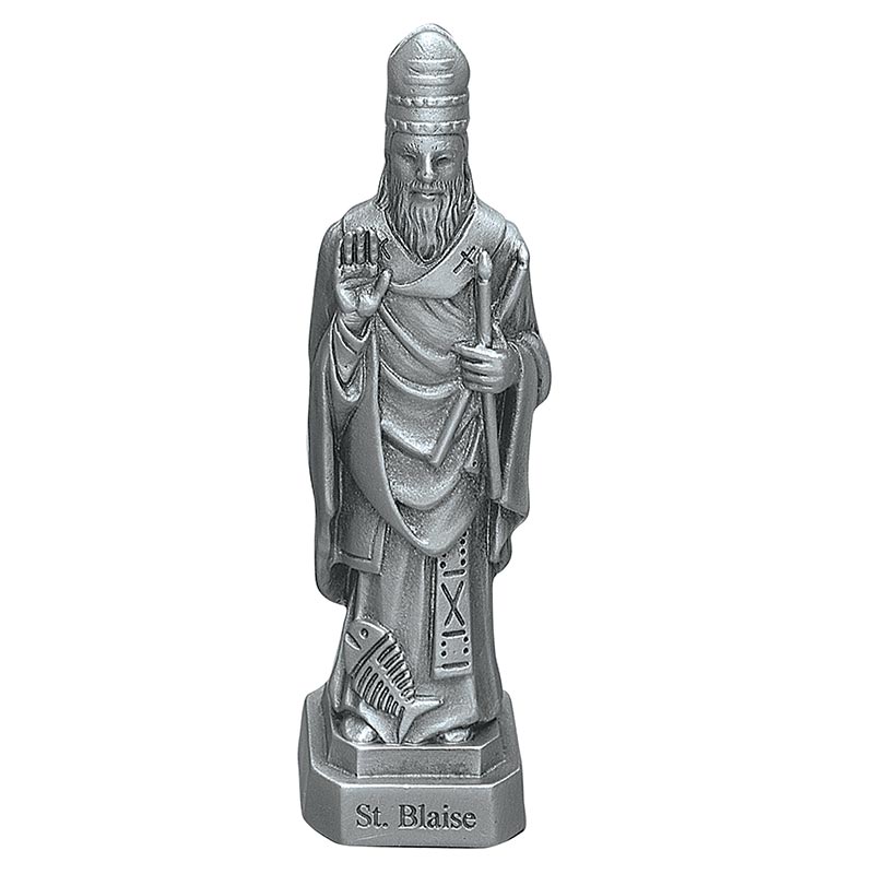 St. Blaise 3.5" Pewter Statue 