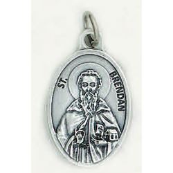  St. Brendan 1" Oxidized Medal - 50/Pack *SPECIAL ORDER - NO RETURN* 
