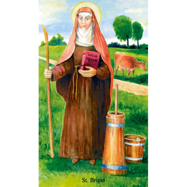 St. Brigid of Ireland Paper Prayer Card, Pack of 100 