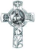 St. Catherine Pewter Wall Cross