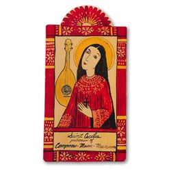 St. Cecilia Patron of Composers and Musicians Handmade Pocket Token