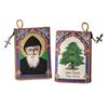 St. Charbel (Sharbel) Icon Tapestry Rosary Pouch with Cedar Tree