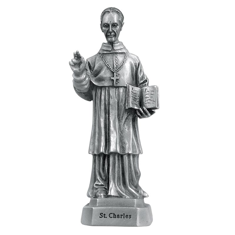 St. Charles 3.5" Pewter Statue 