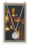 St. Charles Pewter Necklace on Prayer Card