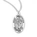 St. Christopher Oval Sterling Silver Medal on 20" Chain
