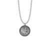 St. Christopher Round Pewter Medal with 24" Chain