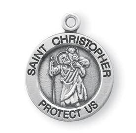 St. Christopher Sterling Silver Medal??? on 18" Chain