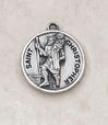 St. Christopher Sterling Silver Medal on 20" Chain