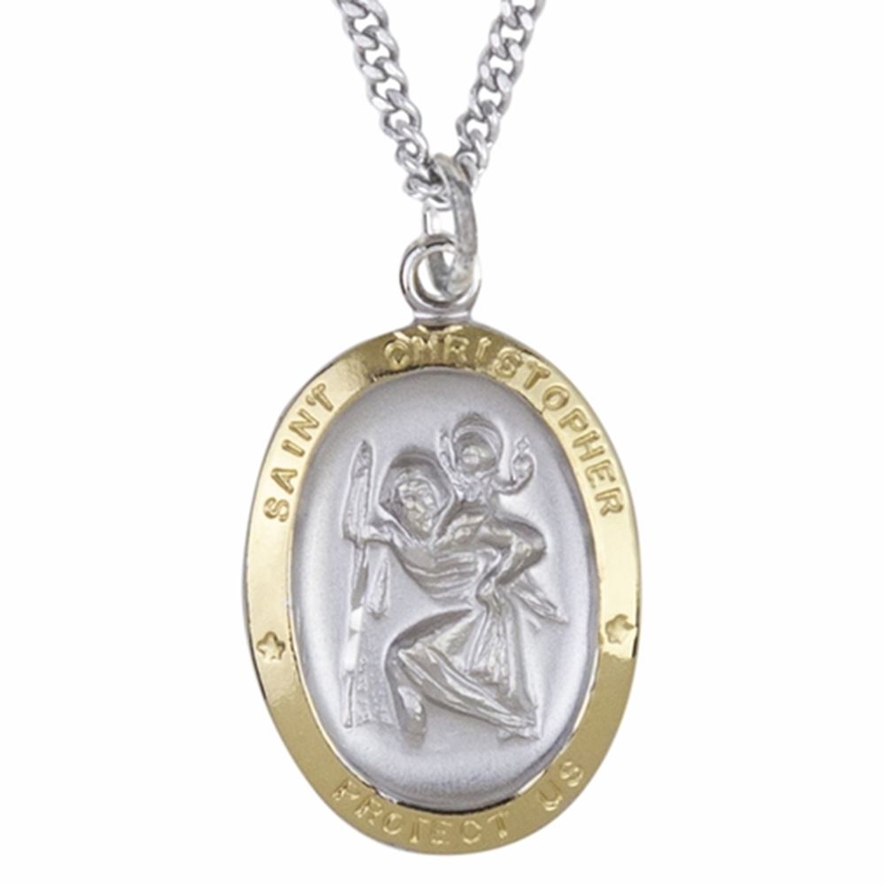 St. Louis Medal Oval Sterling Silver Pendant