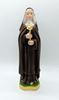 St. Clare 8" Plaster Statue from Italy