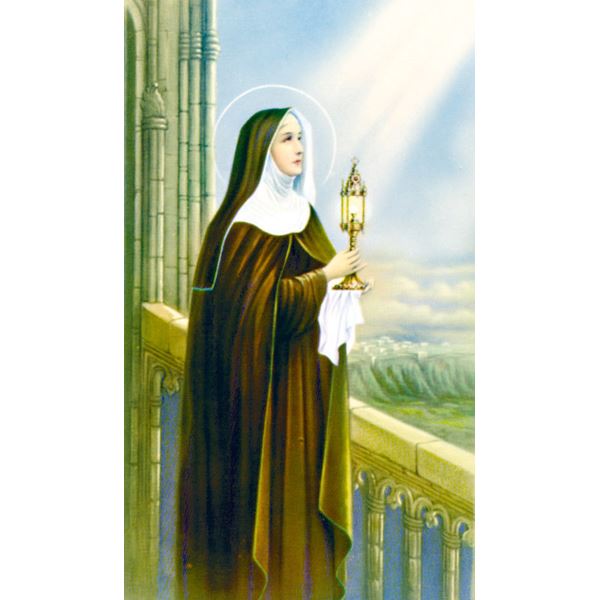  St. Clare Paper Prayer Card, Pack of 100
