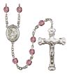St. Clare of Assisi Patron Saint Rosary, Scalloped Crucifix