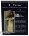 St. Dominic 4" Statue with Prayer Card Set