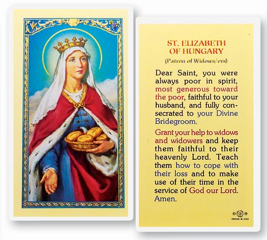 St. Elizabeth Of Hungary Holy Card