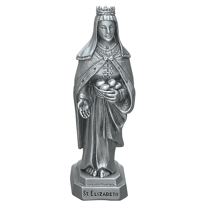 St. Elizabeth of Hungary 3.5" Pewter Statue 