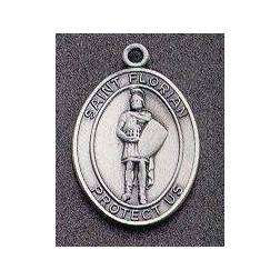 St. Florian Oval Medal on Chain