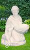 St. Francis Birdfeeder Kneeling 16" Statue, White