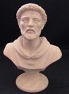 St. Francis of Assisi 9" Alabaster Bust from Italy