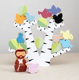 St. Francis Preaches to the Birds Wooden Stacking Toy