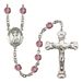 St. Francis of Assisi Patron Saint Rosary, Scalloped Crucifix