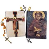 St. Francis of Assisi /  San Damiano Cross Icon Rosary Pouch 5 3/8 Inch