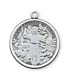 St. Francis of Assisi Sterling Silver Medal on 18" Chain