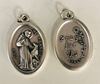 St. Francis of Assisi with Animals 1" Oxidized Medal
