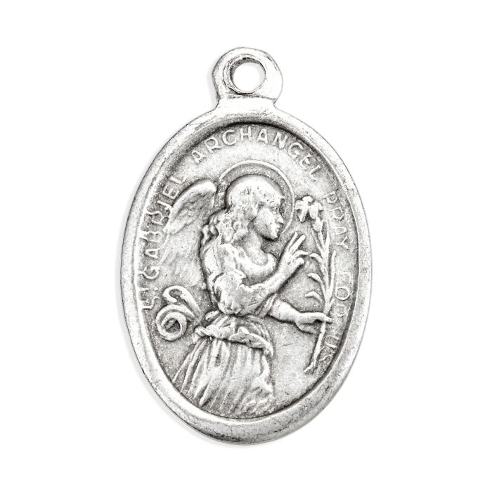 St. Gabriel the Archangel 1" Oxidized Medal