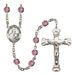 St. Gemma Galgani Patron Saint Rosary, Scalloped Crucifix