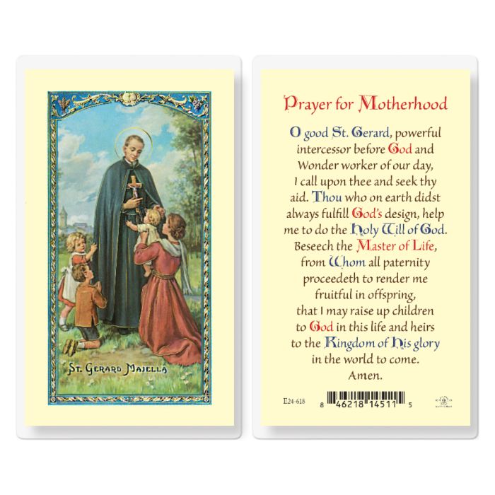 Saint Gerard Motherhood Prayer Holy Card
