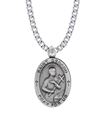 St. Gerard Oval Pewter Medal on 24" Chain
