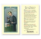 St. Gerard Prayer of Thanksgiving for a Safe Delivery Laminated Prayer Card