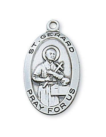 St. Gerard Sterling Silver Medal on 18" Chain
