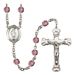 St. Gregory the Great Patron Saint Rosary, Scalloped Crucifix