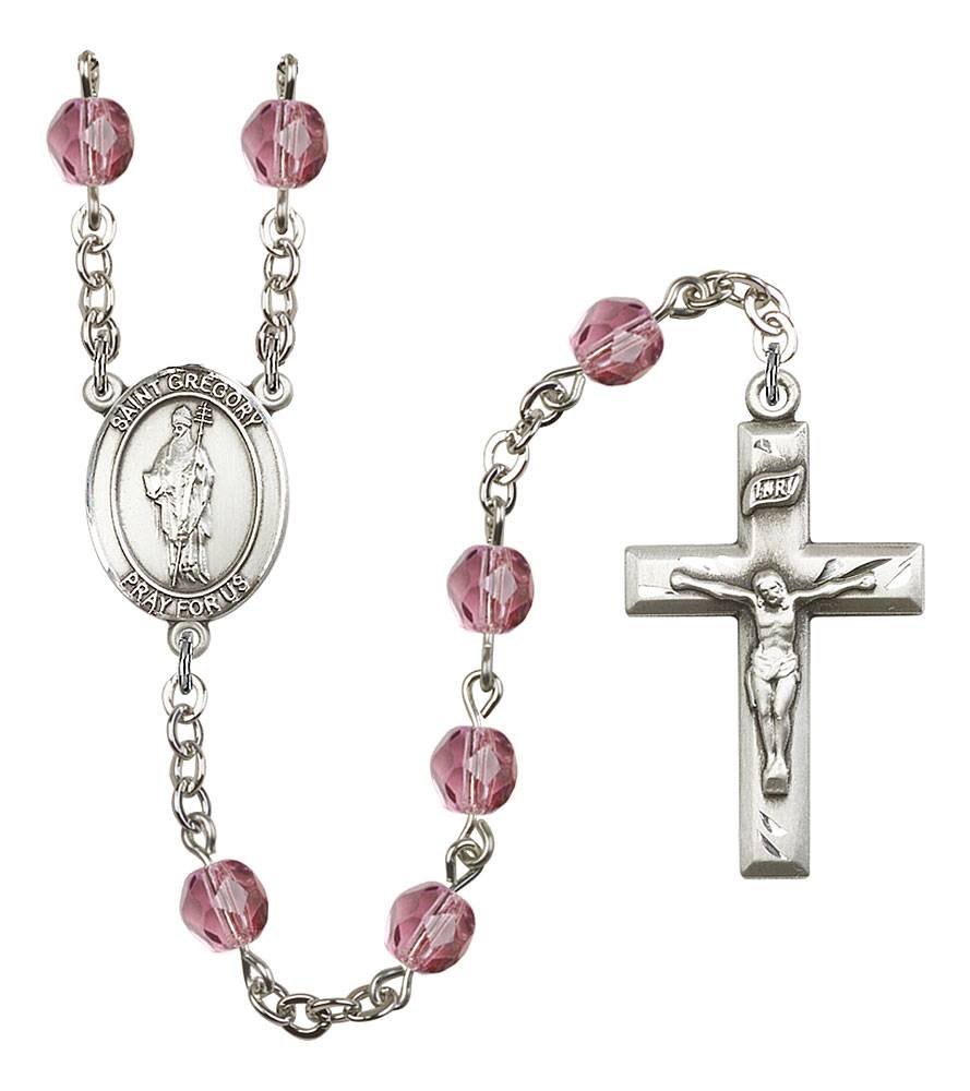 St. Gregory the Great Patron Saint Rosary, Square Crucifix