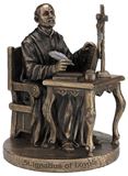 St. Ignatius of Loyola 6.5" Statue, Lightly Painted Bronze