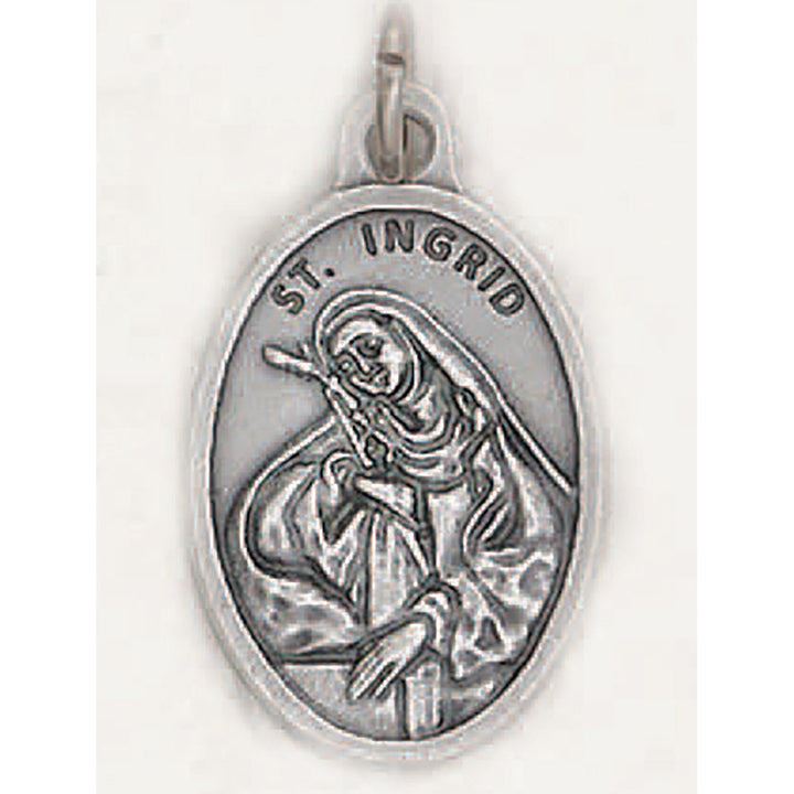  St. Ingrid 1" Oxidized Medal - 50/Pack *SPECIAL ORDER - NO RETURN*