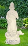 St. Isidore 24" Statue, White
