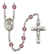 St. Isidore of Seville Patron Saint Rosary, Square Crucifix