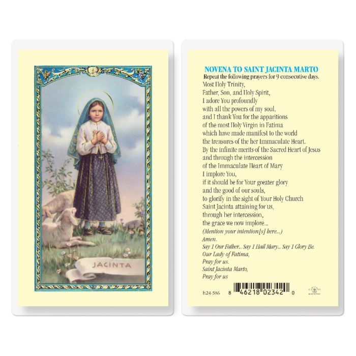 Saint Jacinta Marto Laminated Holy Card