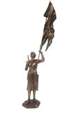 St. Joan of Arc 11" Bronze Colored Statue