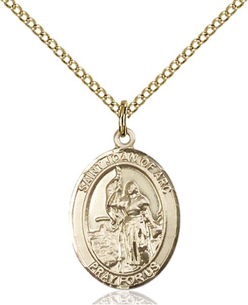 14kt Gold Filled Baby Badge with St. Joan of Arc Charm and Angel w