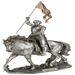 St. Joan of Arc on Horse 11" Statue, Pewter Finish w/Gold Trim - 119604