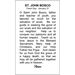 St. John Bosco Paper Prayer Card, Pack of 100 - 123212