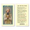 St. John Mary Vianney Laminated Prayer Card