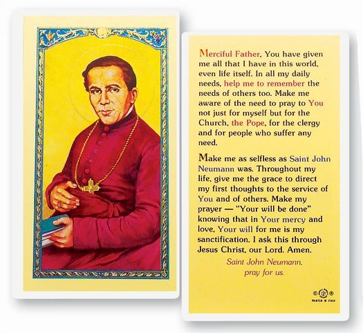 St. John Neuman Holy Card