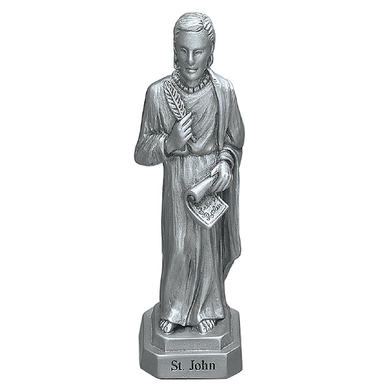 St. John the Evangelist 3.5" Pewter Statue 