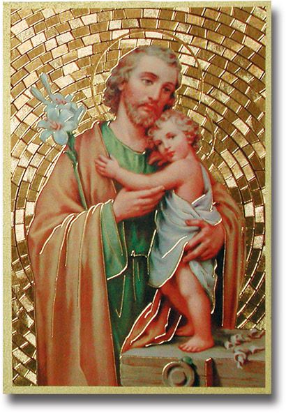St. Joseph 4x6 Mosaic Plaque From Italy
