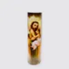 St. Joseph 8" Flickering LED Flameless Prayer Candle with Timer