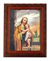 St. Joseph Picture in 8.25x10.25 Antique Mahogany Finished Frame
